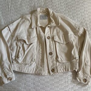 Stradivarius Light Tan Denim Jacket